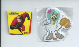 2 Verschillende Nutelle Kinder Magneten Magnets Aimant Ferrero - Characters