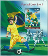 1565 - NIGER - ERROR, MISPERF STAMP SHEET, 2014: Brazil Soccer, Football - 2014 – Brazil