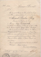 1934. YUGOSLAVIA,TUNISIA,FRENCH RULE,DECORATION BY FRENCH FOREIGN MINISTRY TO JOSIP VRTACNIK,LIEUTENANT ON 'JADRAN' SHIP - Historical Documents