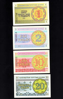 KAZAKHSTAN P-1 P-2 P-4 P-5  1 2 10 & 20 TYIN  1993  UNC !!!!!!!!! - Kazakhstan