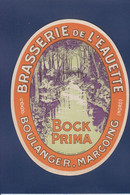 étiquette Bière Beer Publicité Publicitaire Réclame Boulanger Marcoing Nord - Advertising