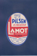 étiquette Bière Beer Brasserie Publicité Publicitaire Réclame Lamot Malines - Advertising