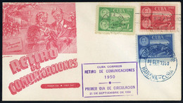 1950, Cuba, 258-60, FDC - Cuba