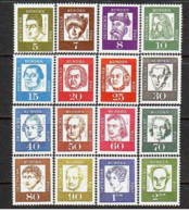 1961. BRD. Distinguished Germans. MNH. Mi. Nr. 347-62. - Unused Stamps