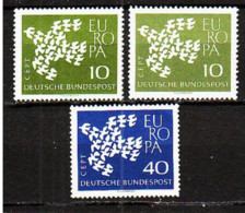 1961-62. BRD. Europa. MNH. Mi. Nr. 367x-68x + 367y. - Unused Stamps