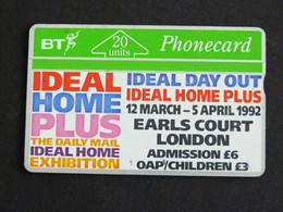 TELECARTE BRITISH TELECOM PHONECARD 20 UNITS - IDEAL HOME PLUS DAILY MAIL - BT Emissioni Commemorative