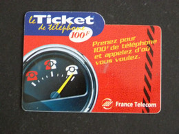 TELECARTE TICKET TELEPHONE 100 FRANCS FRANCE TELECOM - FT Tickets