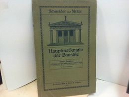 Hauptmerkmale Der Baustile, Kleine Ausgabe 11 Tafeln Mit Gegenüberstehenden Text - Architecture