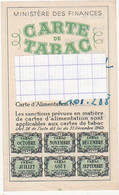 Ancienne Carte De Tabac - 1947 (Reims) - Supplies And Equipment