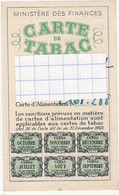Ancienne Carte De Tabac - 1947 (Reims) - Matériel Et Accessoires