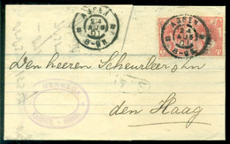 Nederland 1901 Brief Van Assen Naar Scheurleer Den Haag Met Ontvangststempel NVPH 86 - Storia Postale