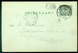 Nederland 1904 Briefkaart Van Amsterdam Naar Scheurleer Den Haag Met Aankomststempel NVPH 55 - Storia Postale