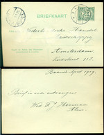 Nederland 1909 Briefkaart Van Baarn Naar Amsterdam NVPH 55 - Storia Postale