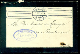 Nederland 1909 Overlijdensbericht Van Nijmegen Naar H.M. De Koningin Den Haag - Storia Postale