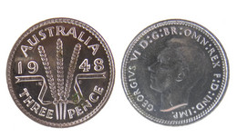 AUSTRALIA 3 PENCE 1948 IN ARGENTO - Threepence