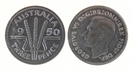 AUSTRALIA 3 PENCE 1950 IN ARGENTO - Threepence