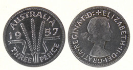 AUSTRALIA 3 PENCE 1957 IN ARGENTO - Threepence