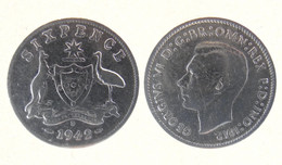 AUSTRALIA 6 PENCE 1942 IN ARGENTO - Sixpence