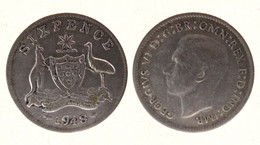 AUSTRALIA 6 PENCE 1948 IN ARGENTO - Sixpence