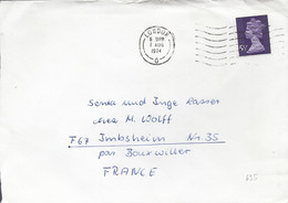 Groot-Brittannië Brief Uit 1974 Met 1 Zegel (4491) - Covers & Documents