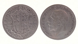 REGNO UNITO 1/2 CORONA 1929 IN ARGENTO - K. 1/2 Crown