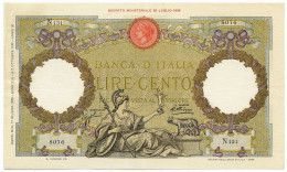 100 LIRE CAPRANESI AQUILA ROMANA TESTINA FASCIO ROMA 17/06/1935 SPL+ - Sonstige