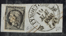 E1bis-N°3 C12 Eymoutiers Haute Vienne Indice 24 ( Cote 1200 Euros Sur Lettre) Timbre Margé - 1849-1876: Klassik