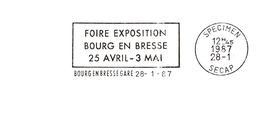 Département De L'Ain - Bourg En Bresse - Flamme Secap SPECIMEN - EMA (Empreintes Machines à Affranchir)