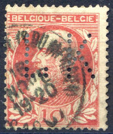 Belgique COB N°74 Perforé L K - (F2142) - 1905 Barba Grossa