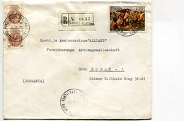 ITALIE Montalbano 1970 - Affranchissement Sur Lettre Recommandée Pour L'Allemagne - - Machines à Affranchir (EMA)
