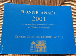 VŒUX ANNÉE 2001 *CENTRE CULTUREL SUÉDOIS 30 ANS  Annee De La Présidence Suédoise De L’Union Européenne  113 - Neujahr