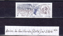 France Brive-la-Gaillarde (2016) Y/T N° 5104  Neuf ** - Unused Stamps
