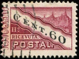 Pays : 421 (Saint-Marin)  Yvert Et Tellier N° : Colis Postaux  22 (o) (½ Timbre Droite) - Parcel Post Stamps