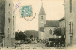 Chantes * La Place De L'église Du Village * Travaux - Autres & Non Classés