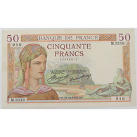 50 Francs Cérès 31.10.1935, M.3318, TTB - 50 F 1934-1940 ''Cérès''