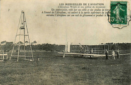 Aviation * Aéroplane Avion Biplan WRIGHT Et Son Pylône De Lancement * Aérodrome Aviateur - ....-1914: Vorläufer