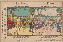 CHOCOLAT POULAIN GOUTEZ ET COMPAREZ - LA PANNE - PAR BENJAMIN RABIER - A COLORIER PAR LES JEUNES ARTISTES - Rabier, B.