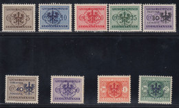 Lubiana 1944 Segnatasse Sass. 1/9 MNH*/MH* - Lubiana