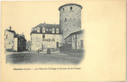 Cpa CHARLIEU (Loire) 42 - La Place De L'Abbaye Et La Tour De La Prison (soieries) - Victor Baptiste, Roanne - Charlieu