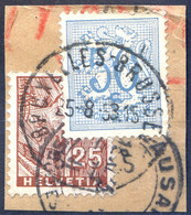 Belgique Mixte Avec TP Suisse - (F2151) - 1922-1927 Houyoux