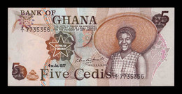 Ghana 5 Cedis 1977 Pick 15Br Replacement SC- AUNC - Ghana