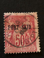 PORT SAID 50c Rouge Sage Type II  Oblitéré - Used Stamps