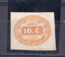 Regno D'Italia (1863) Segnatasse 10 Cent, Senza Gomma - Taxe