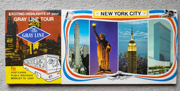 CPM Souvenir Carnet NEW YORK CITY The Gray Line Tour Booklet World Trade Center Empire State Building Manhattan ... - Viste Panoramiche, Panorama