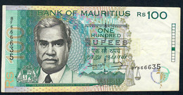 MAURITIUS  P44 100 RUPEES 1998  #BF Signature 6 VF - Mauritius