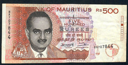 MAURITIUS  P45 500 RUPEES 1998  #BA Signature 6 VF - Mauritius