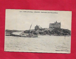 Delcampe - Carte Postale 1917 Morbihan ARRADON Embarcadère Pour L'Île Aux Moines Ed Laurent Port Louis - Arradon