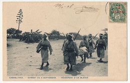 CPA - CASABLANCA (Maroc) - Combat Du 3 Septembre - Transport D'un Blessé - Casablanca