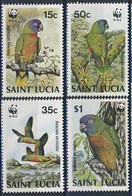 MDW-BK1-269 MDB MINT MNH ¤ ST LUCIA 1987 4w In Serie ¤ PARROTS - WWF - ENDANGERED SPECIES - BIRDS - Non Classificati
