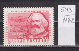 118K593 / Hungary 1964 Michel Nr. 2068 MNH (**) Karl Marx - Philosopher 100th Anniversary Of The "First International" - Karl Marx